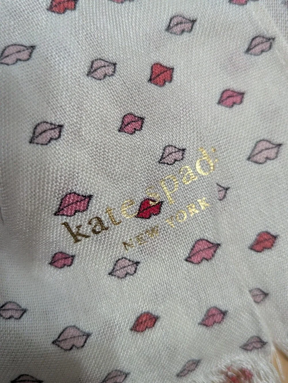 NWT! Kate Spade New York If You Can See This Oblong Scarf In French Cream